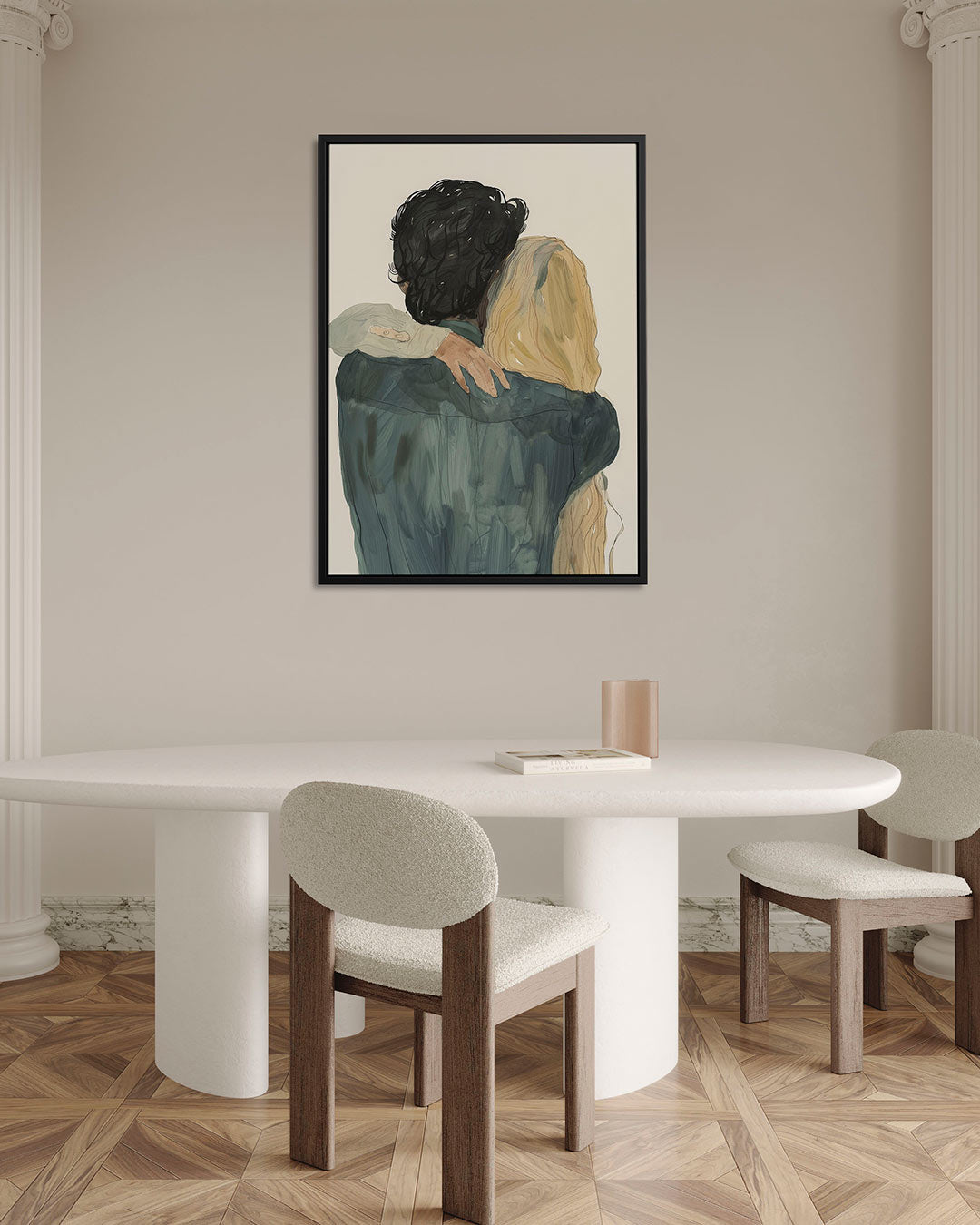 Omarmende figuren Kunstwerk