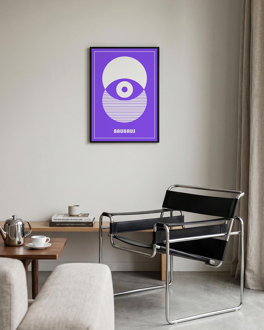 Cirkelstructuur en lijnen Poster