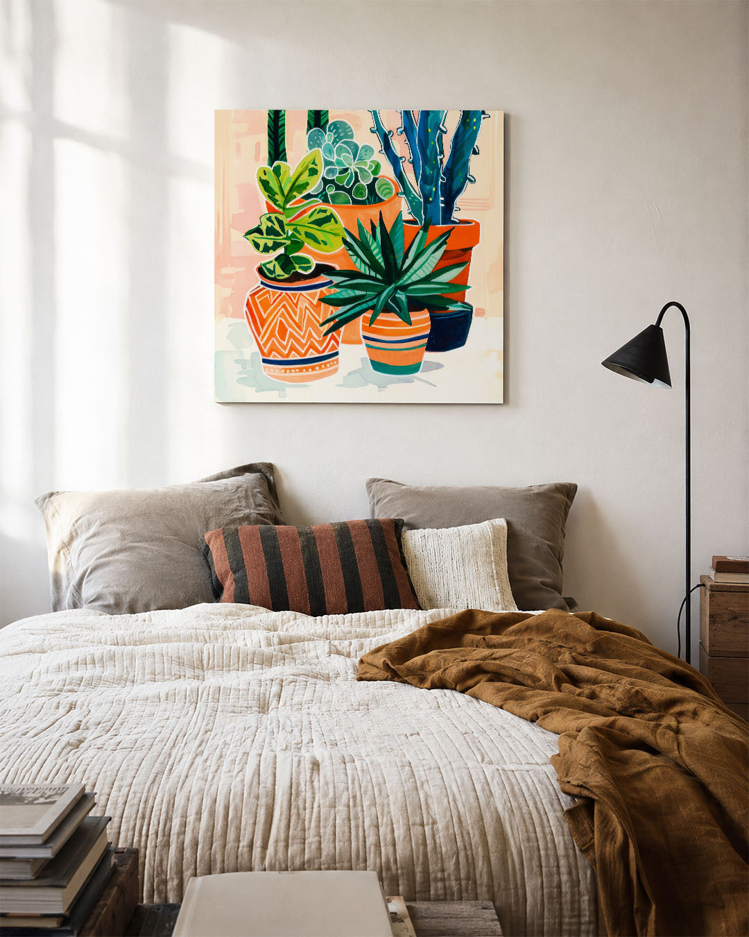 Levendige plantencompositie Kunstwerk