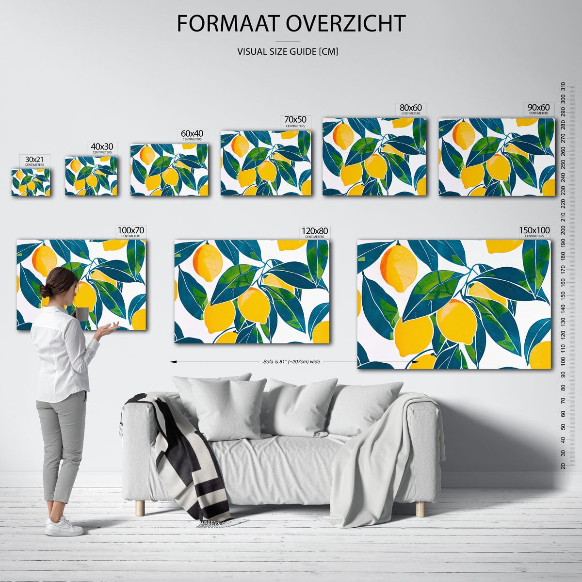 Citroenen en bladeren Poster