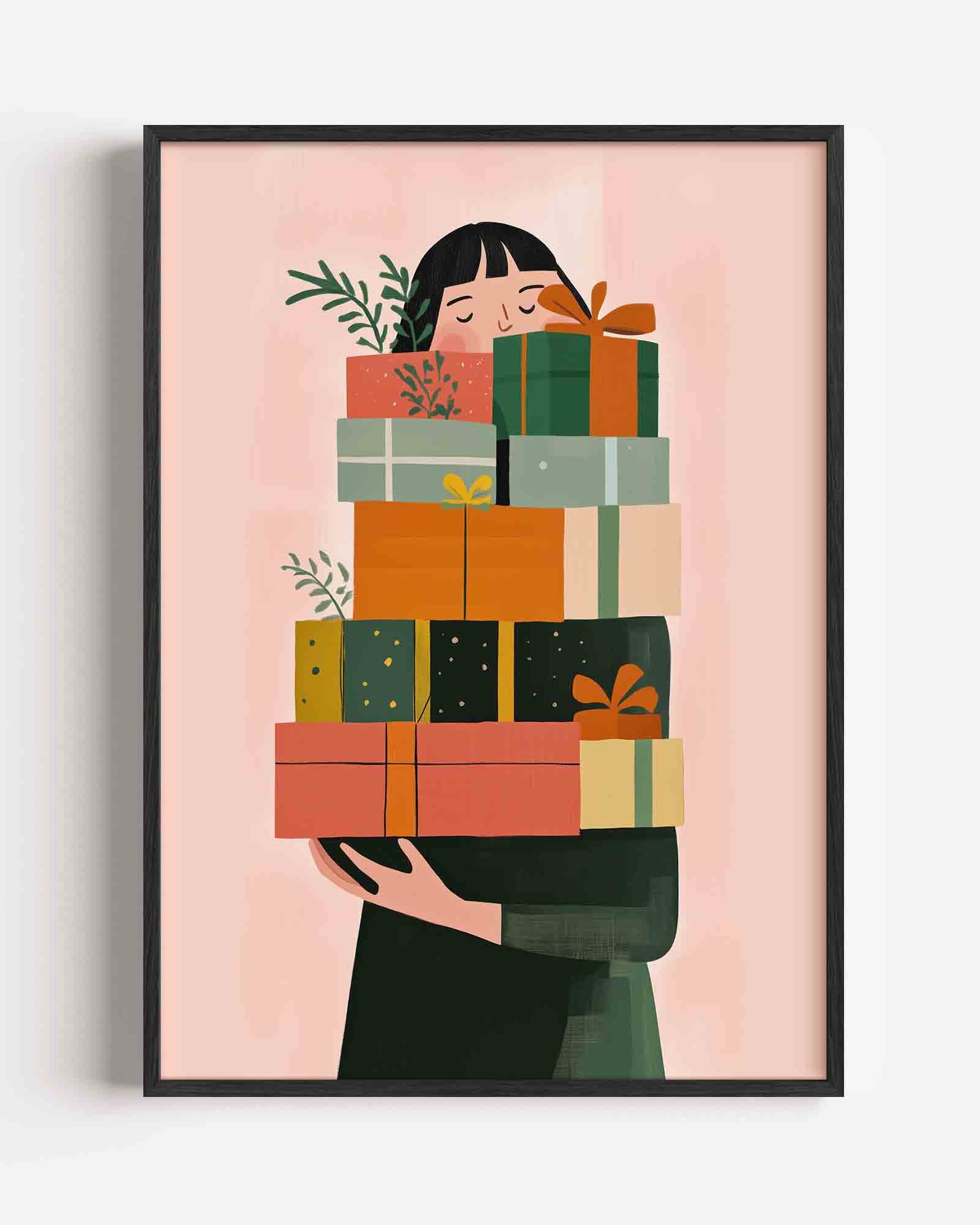 Stapel cadeaus Poster