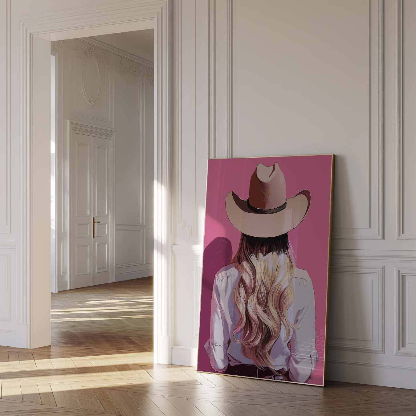 Stijlvolle Cowgirl Poster-WallArtistic