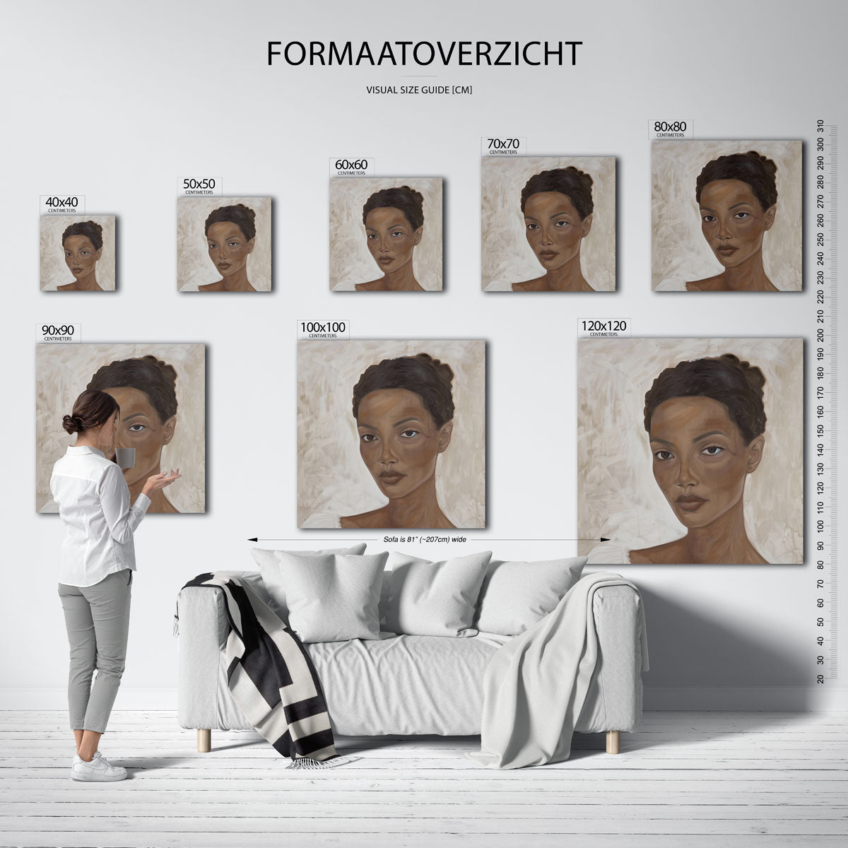 Portret van vrouw Poster