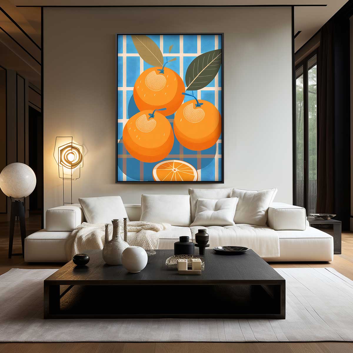 Fruitige Oranjes Kunstwerk-canvas-dibond-plexiglas-wanddecoratie-WallArtistic