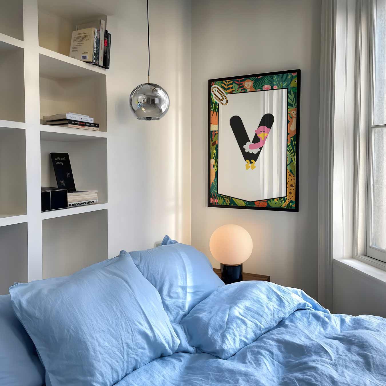 Speelse Alfabetposter met Safari Thema Poster-WallArtistic