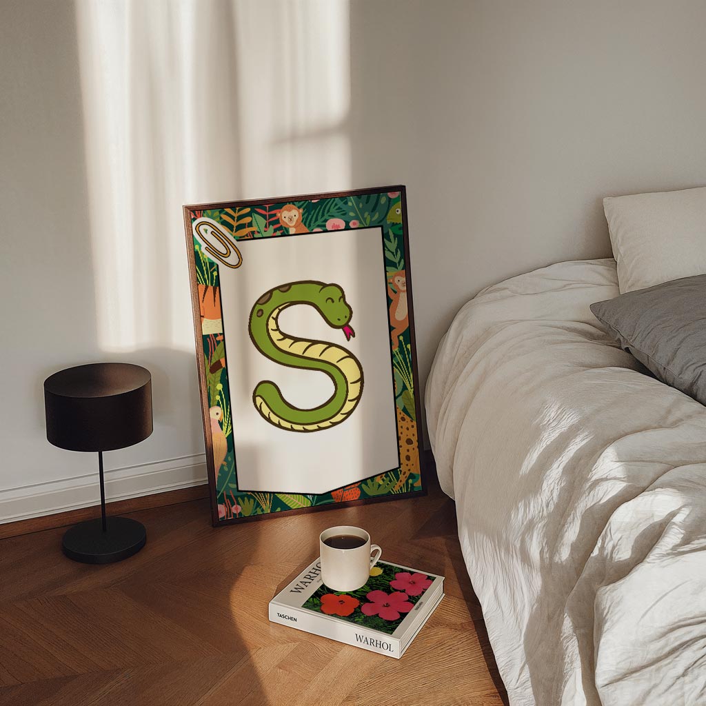Jungle Alfabetposter S Poster-WallArtistic