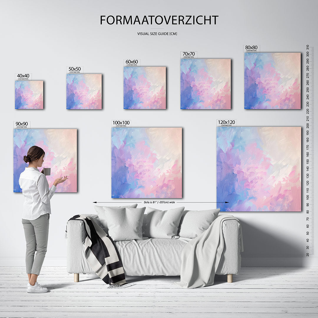 Kleurrijke droomvlucht Kunstwerk