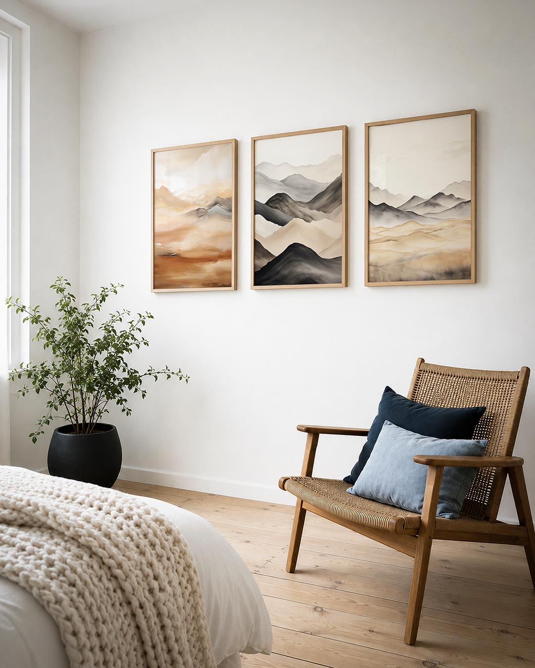 Zandkleurige vlakken Posterset