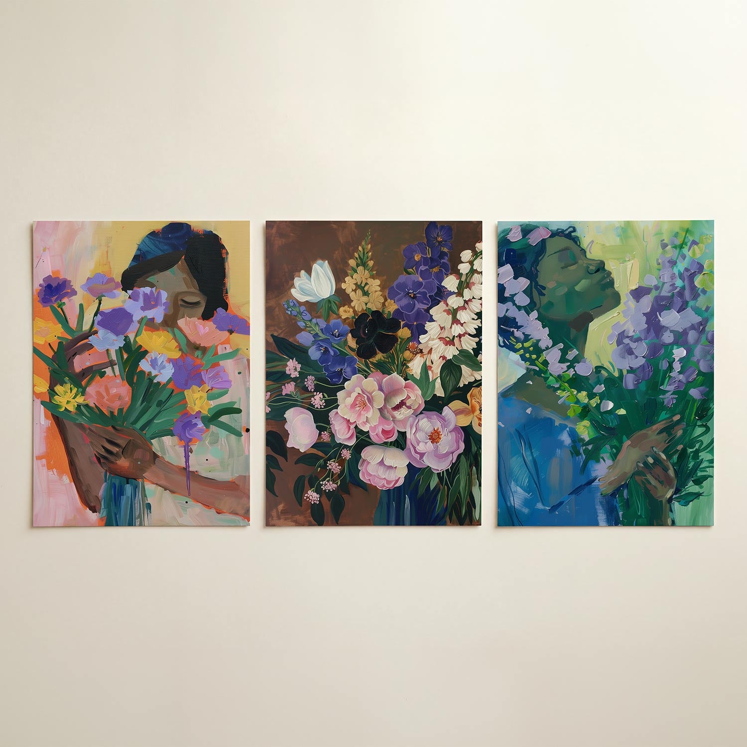 Bloemen en kleuren Posterset