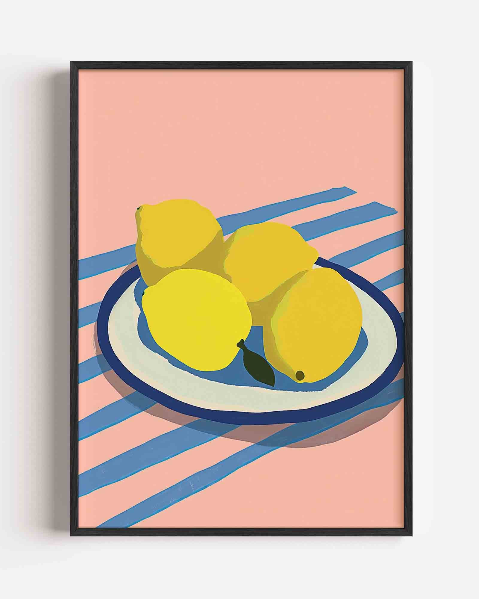 Citroenen op bord Poster