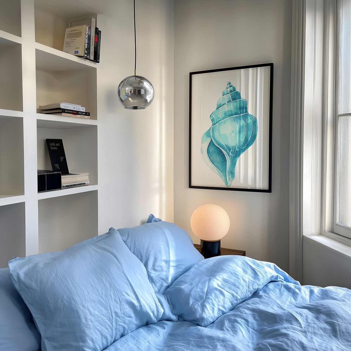 Schelpenkunst in Turquoise Poster-WallArtistic