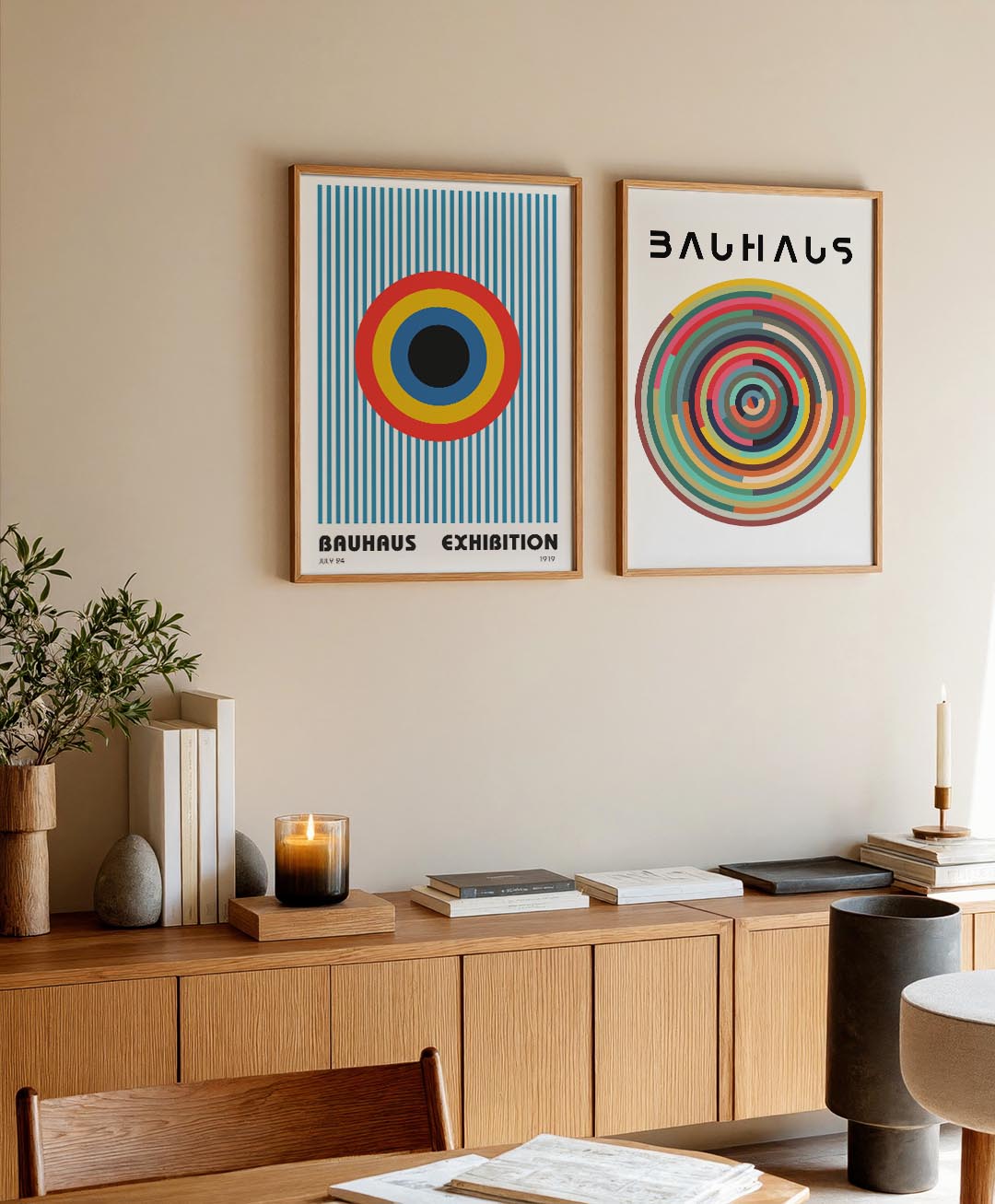 Cirkel en strepen Posterset