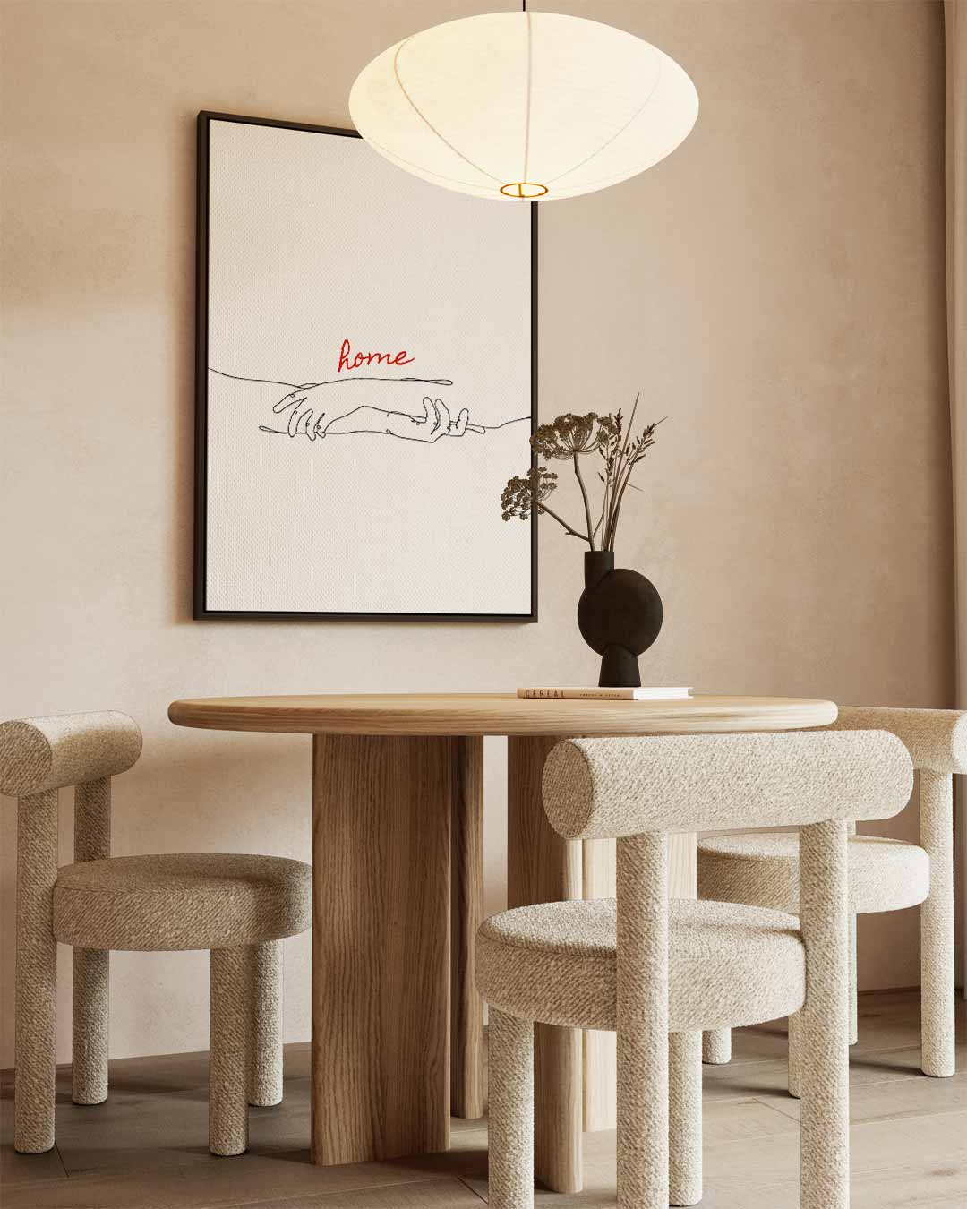 Home in Line Art Kunstwerk-canvas-dibond-plexiglas-wanddecoratie-WallArtistic