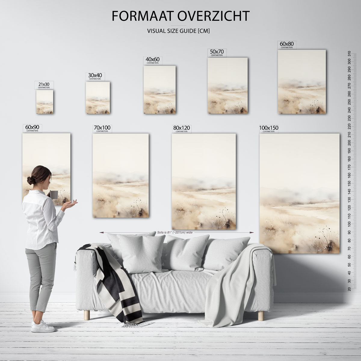 Landschap met zachte tinten Poster