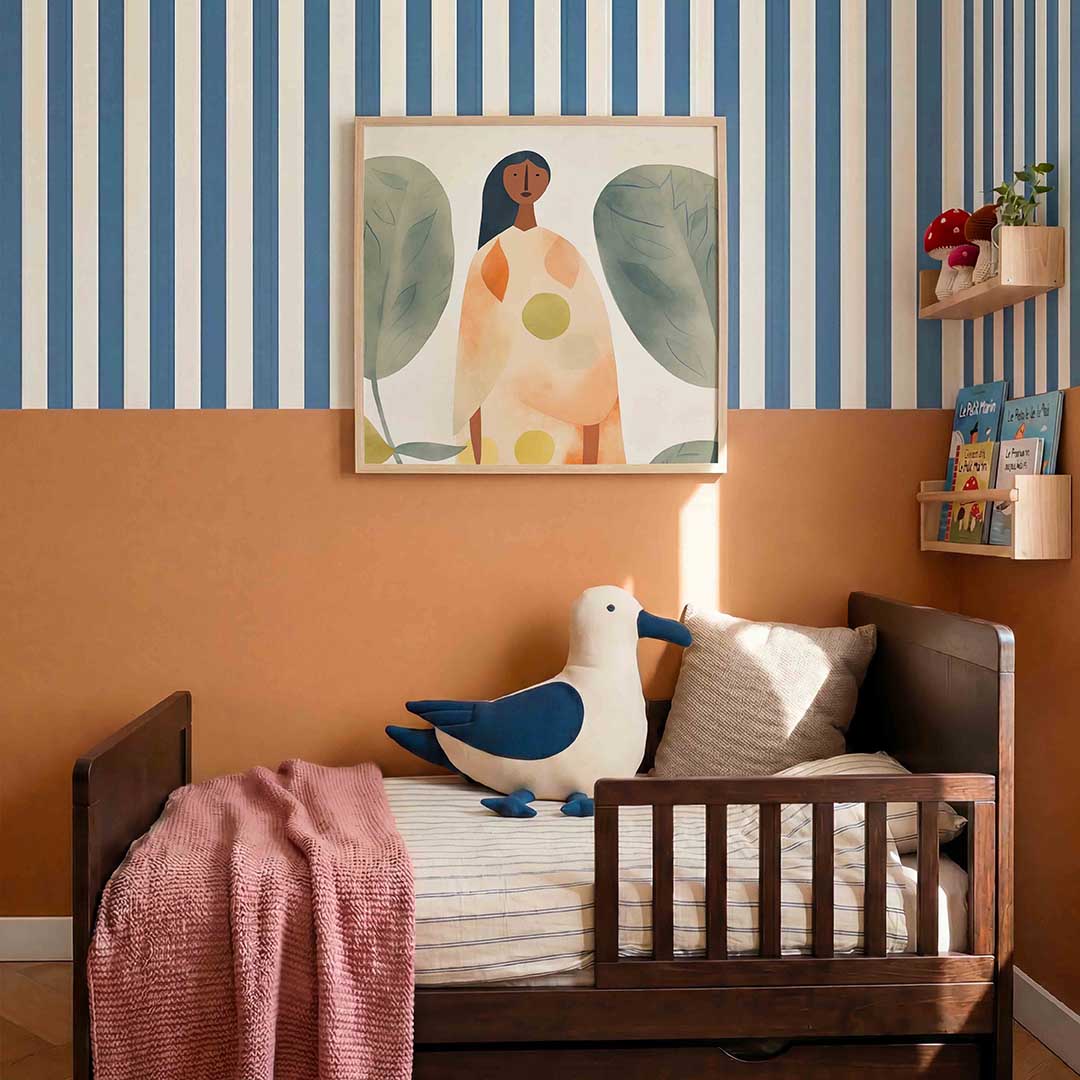 Vrouw met bladeren Poster