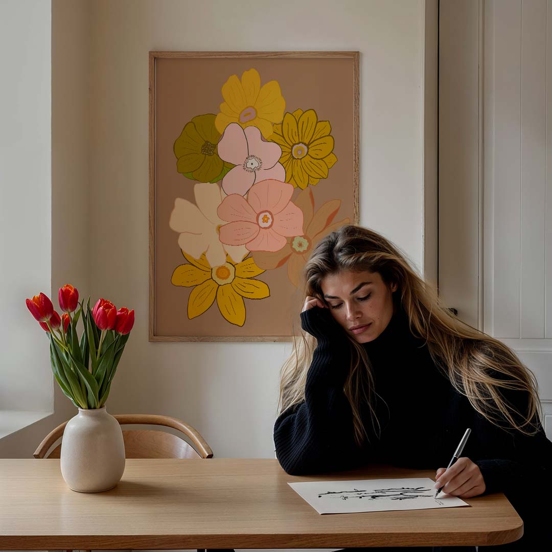 Vintage Bloemenpracht Poster-WallArtistic