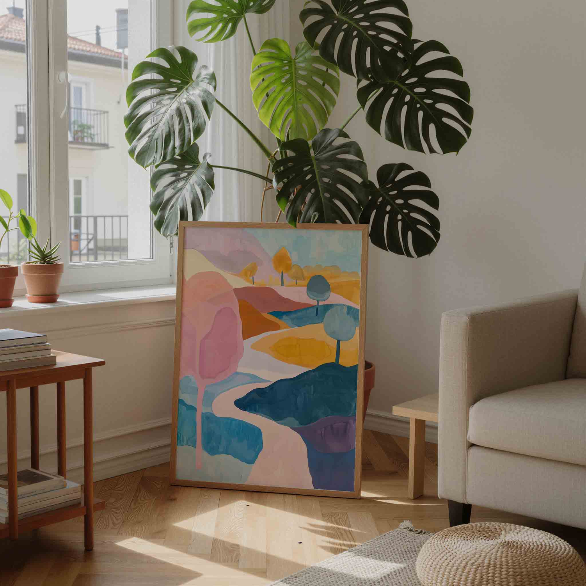Landschap met bomen Poster