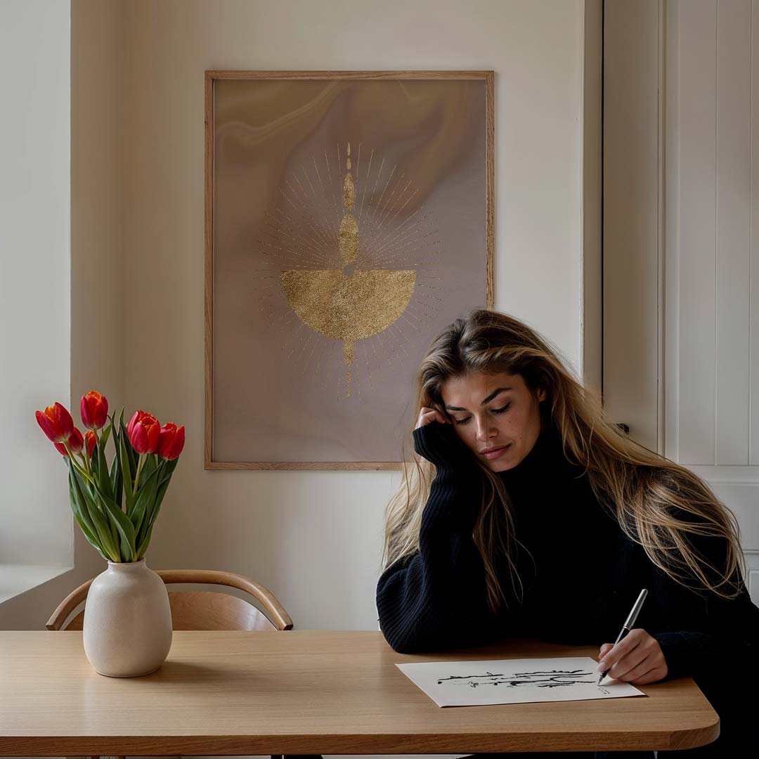 Gouden Sfeerposter-WallArtistic
