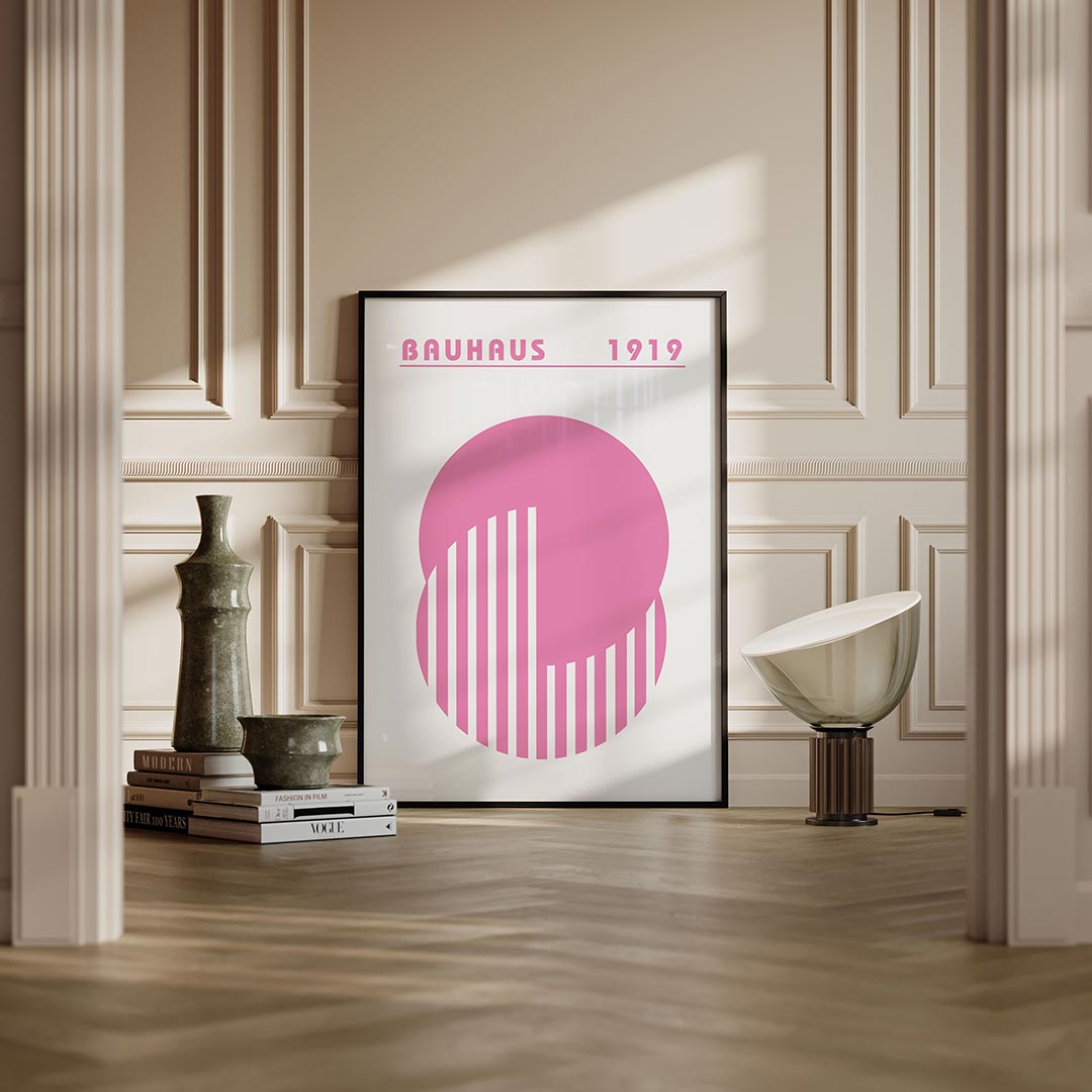 Roze cirkelpatronen Poster