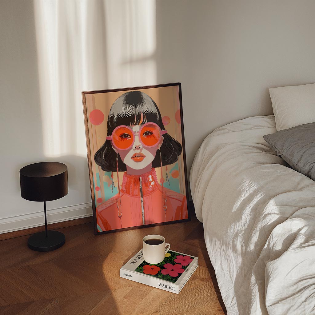 Stralende Retro Chic Poster-WallArtistic