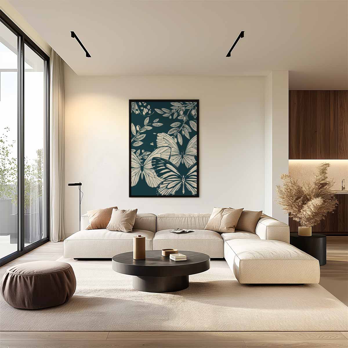 Vlinders in de Nacht Kunstwerk-canvas-dibond-plexiglas-wanddecoratie-WallArtistic