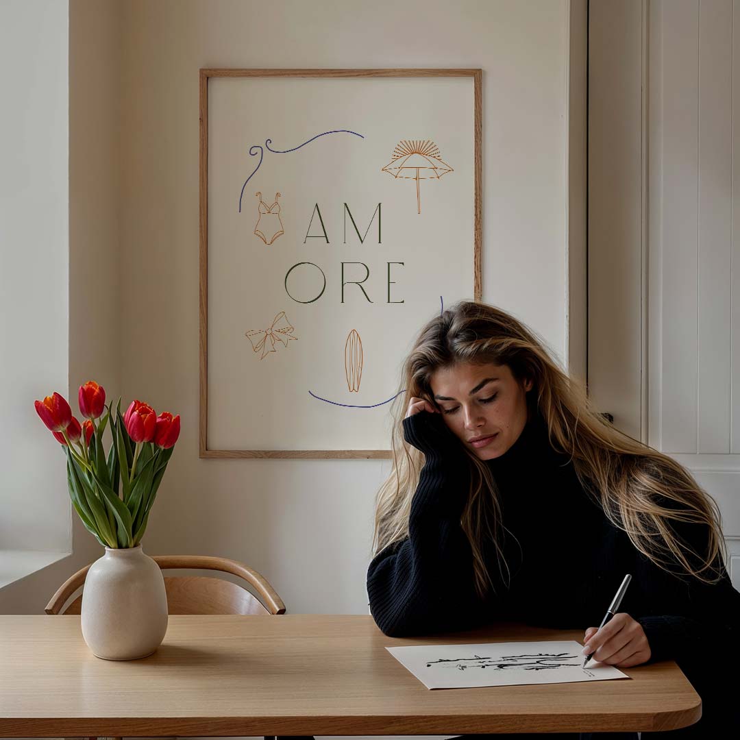 Zomerse Amore Poster-WallArtistic