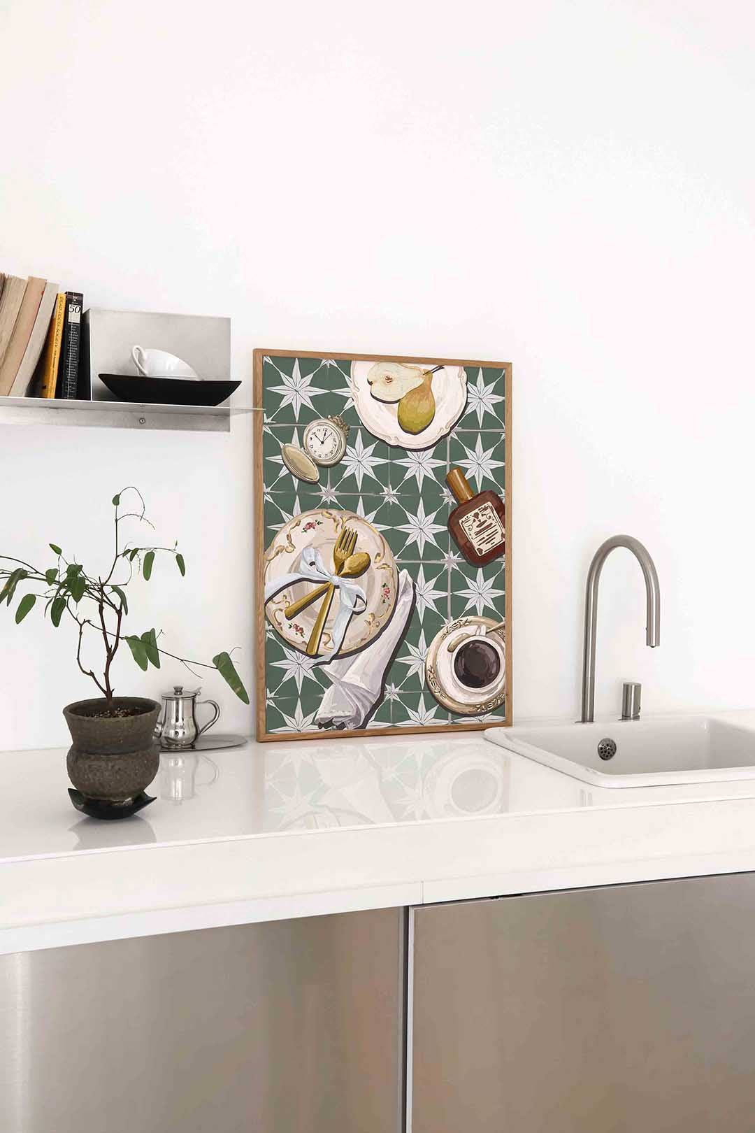 Ontbijt tafel Poster