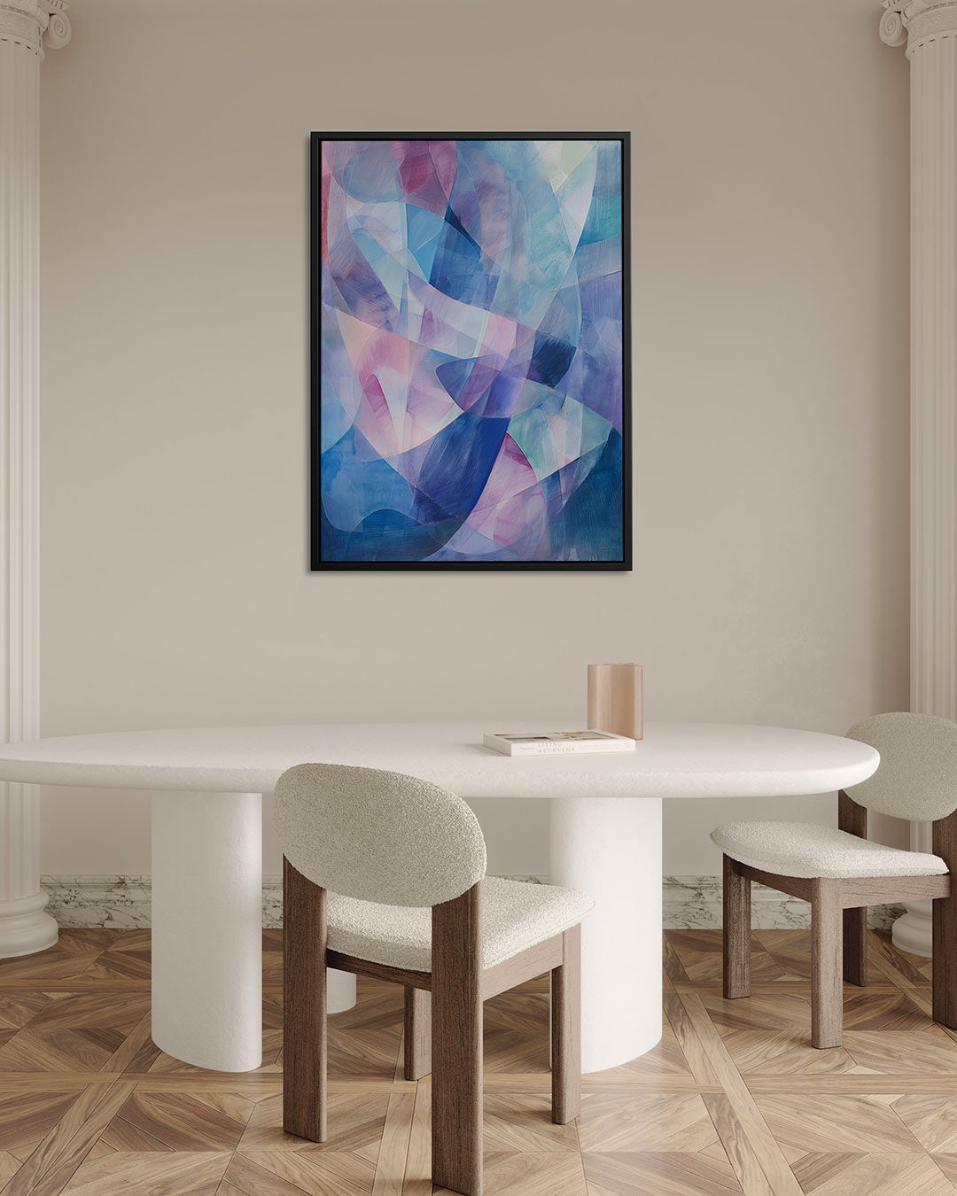 Vloeiende kleurencompositie Kunstwerk