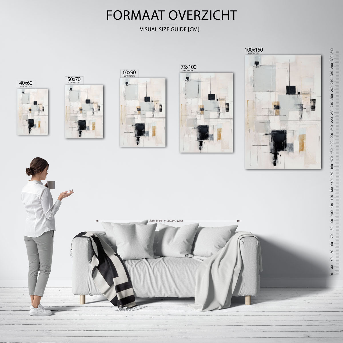 Geometrische lijnen Kunstwerk