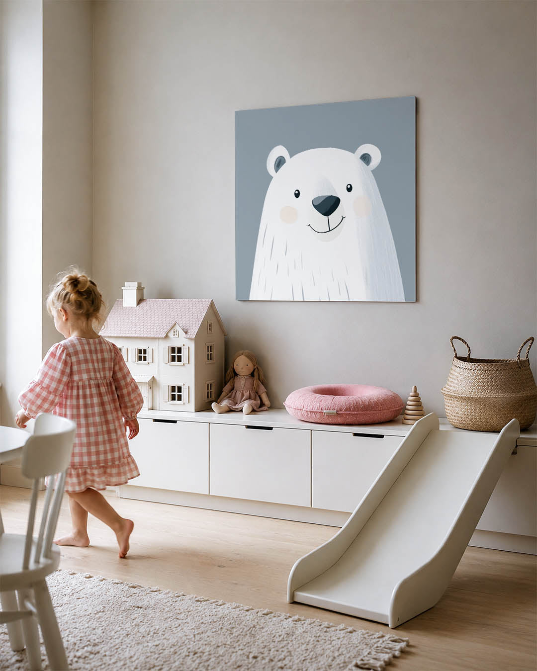 Vrolijke ijsbeer illustratie Kunstwerk