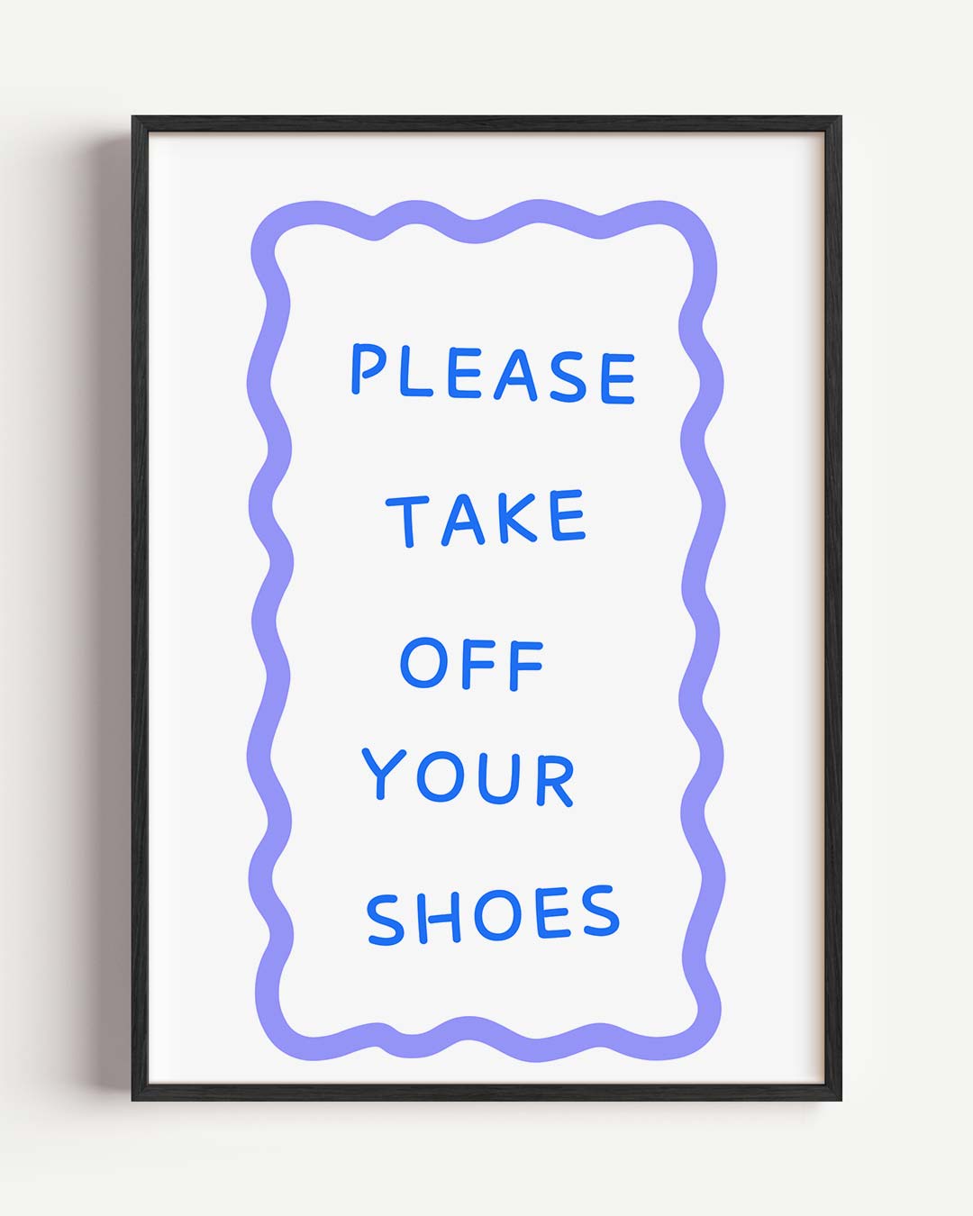 Welkomstposter "Please Take Off Your Shoes Poster-WallArtistic