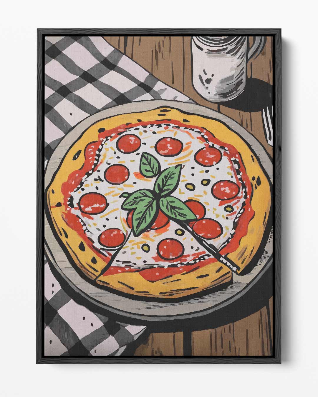 Pizza Genot op Canvas Kunstwerk-canvas-dibond-plexiglas-wanddecoratie-WallArtistic