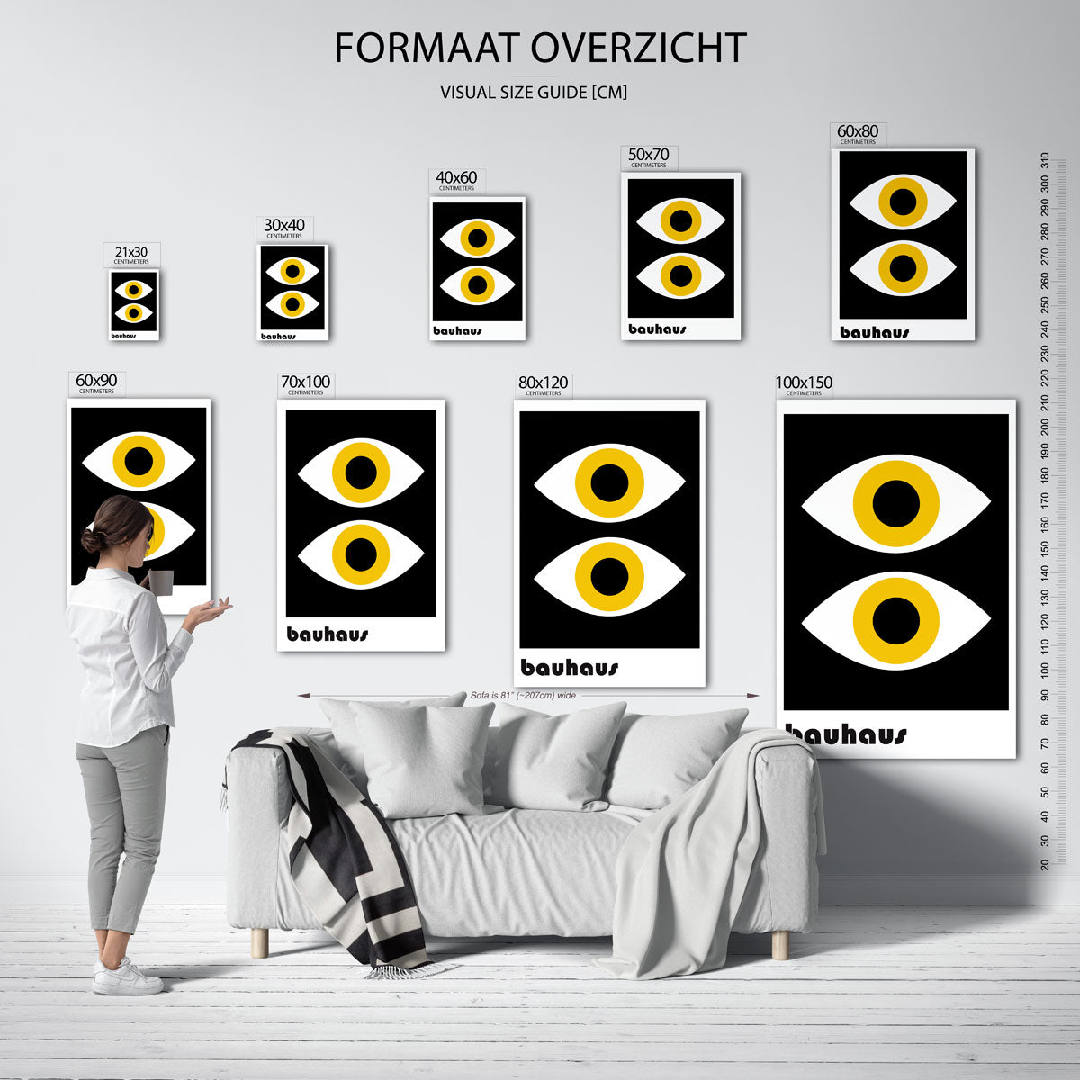 Oogvormen en kleur Poster