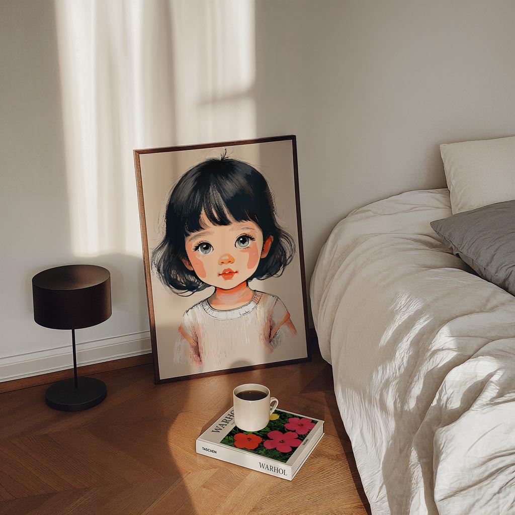 Schattige Kinderportret Poster-WallArtistic