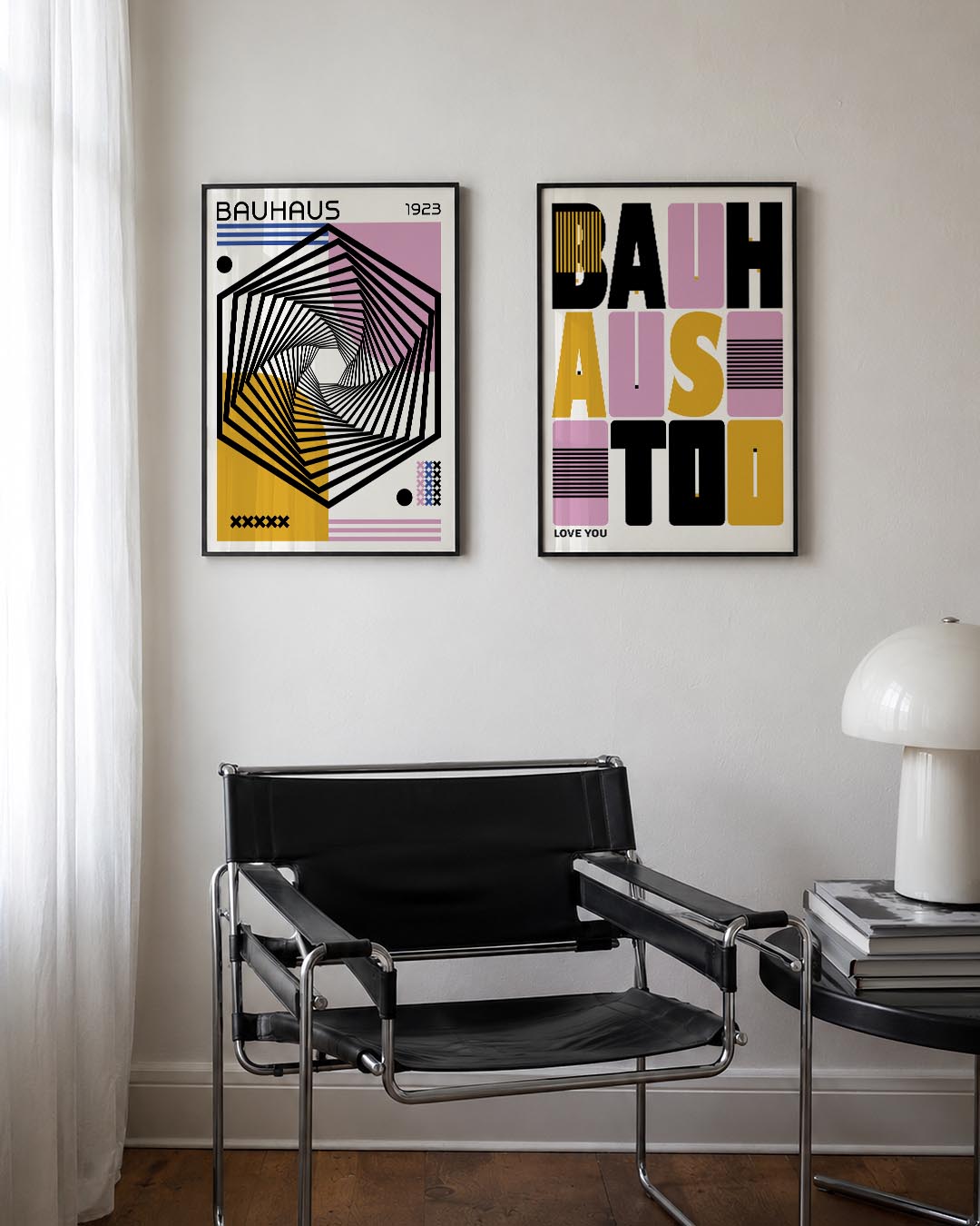 Spiraalvorm en kleur Posterset