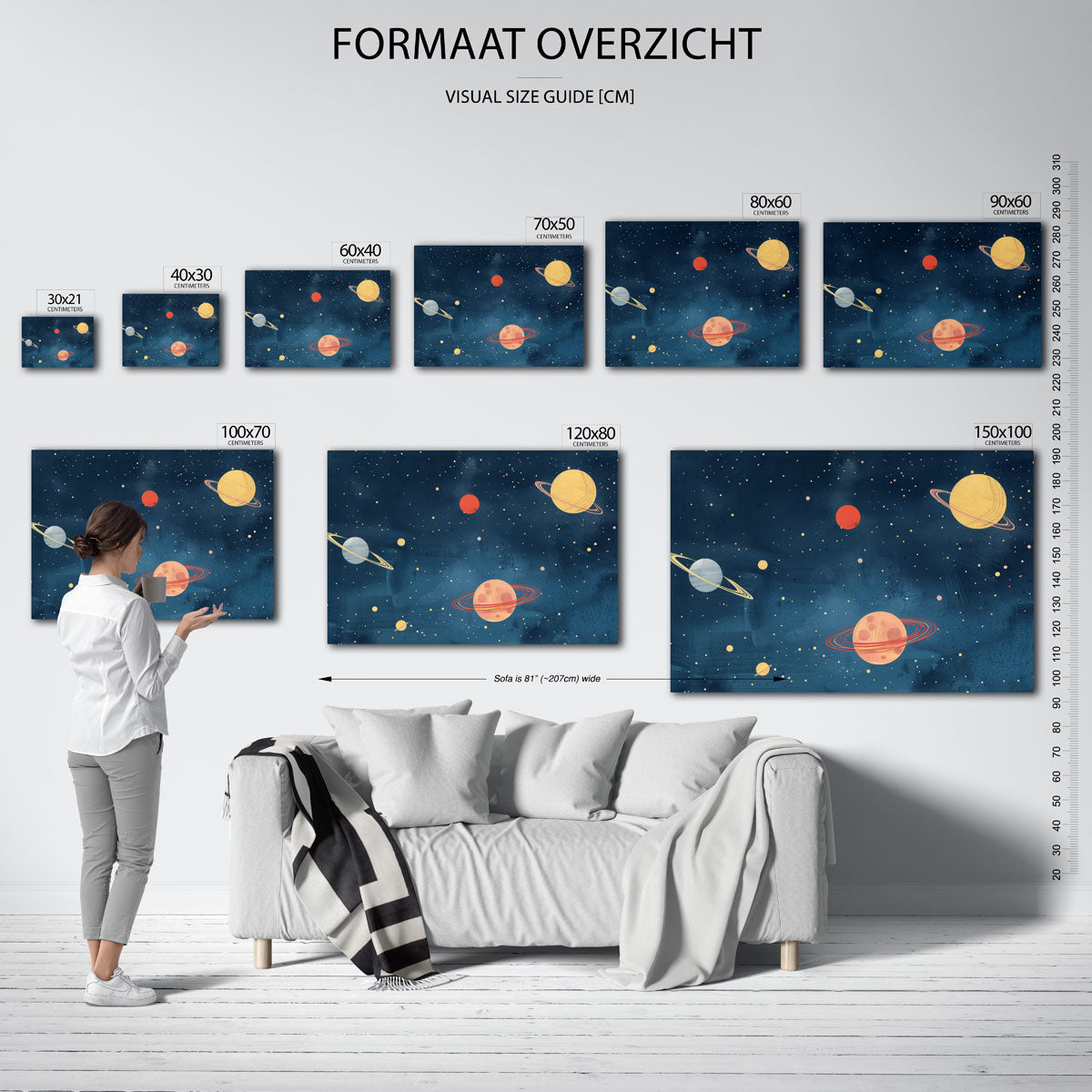 Planeten en sterren Poster
