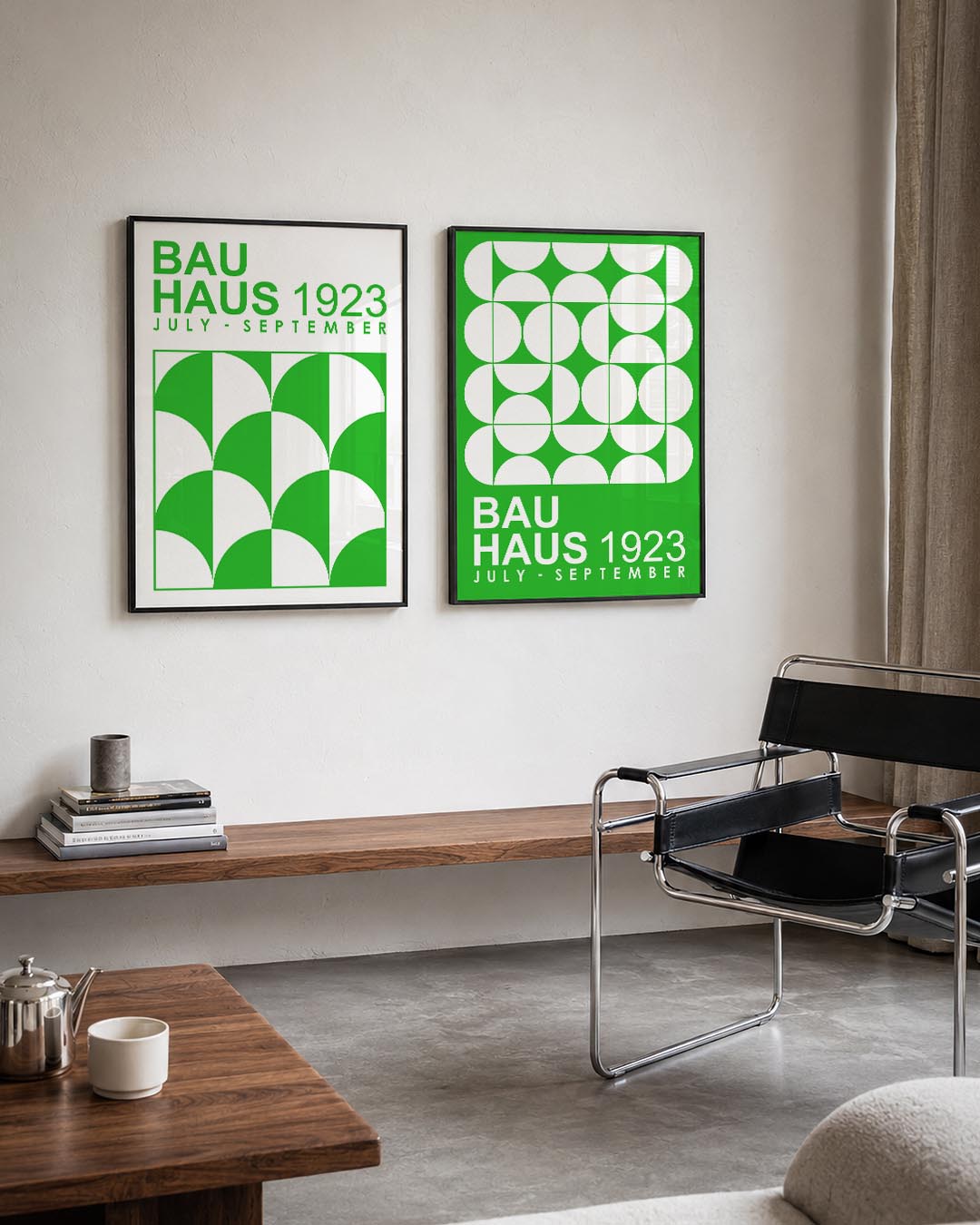 Groene boogpatronen Posterset