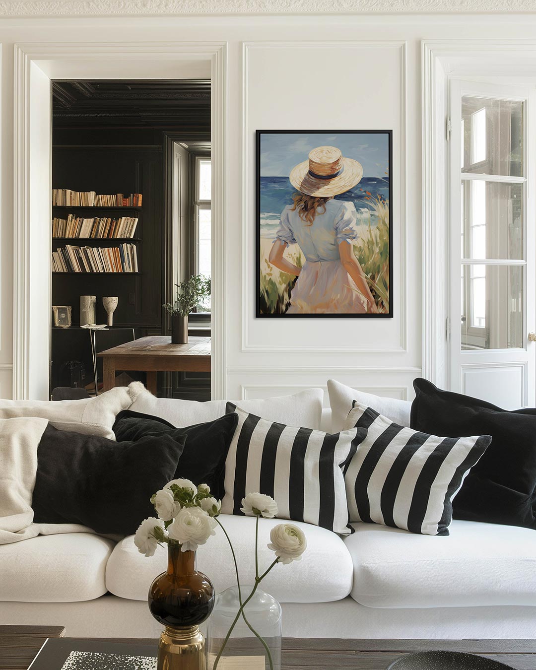 Zomerse strandwandeling Kunstwerk