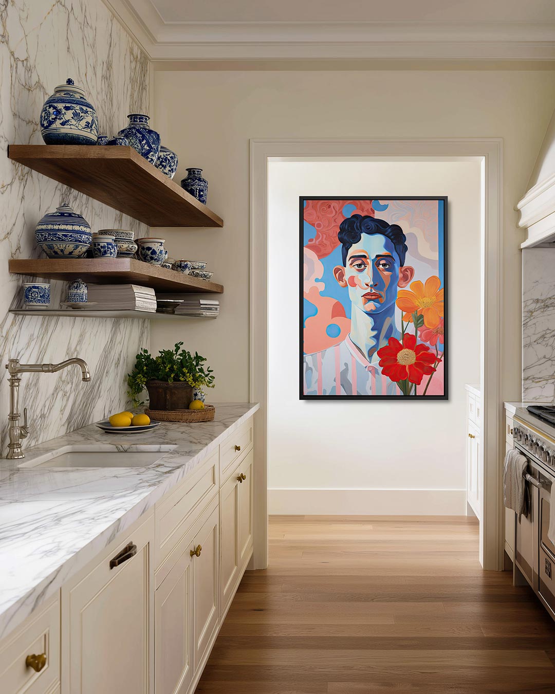 Portret bloemen Kunstwerk