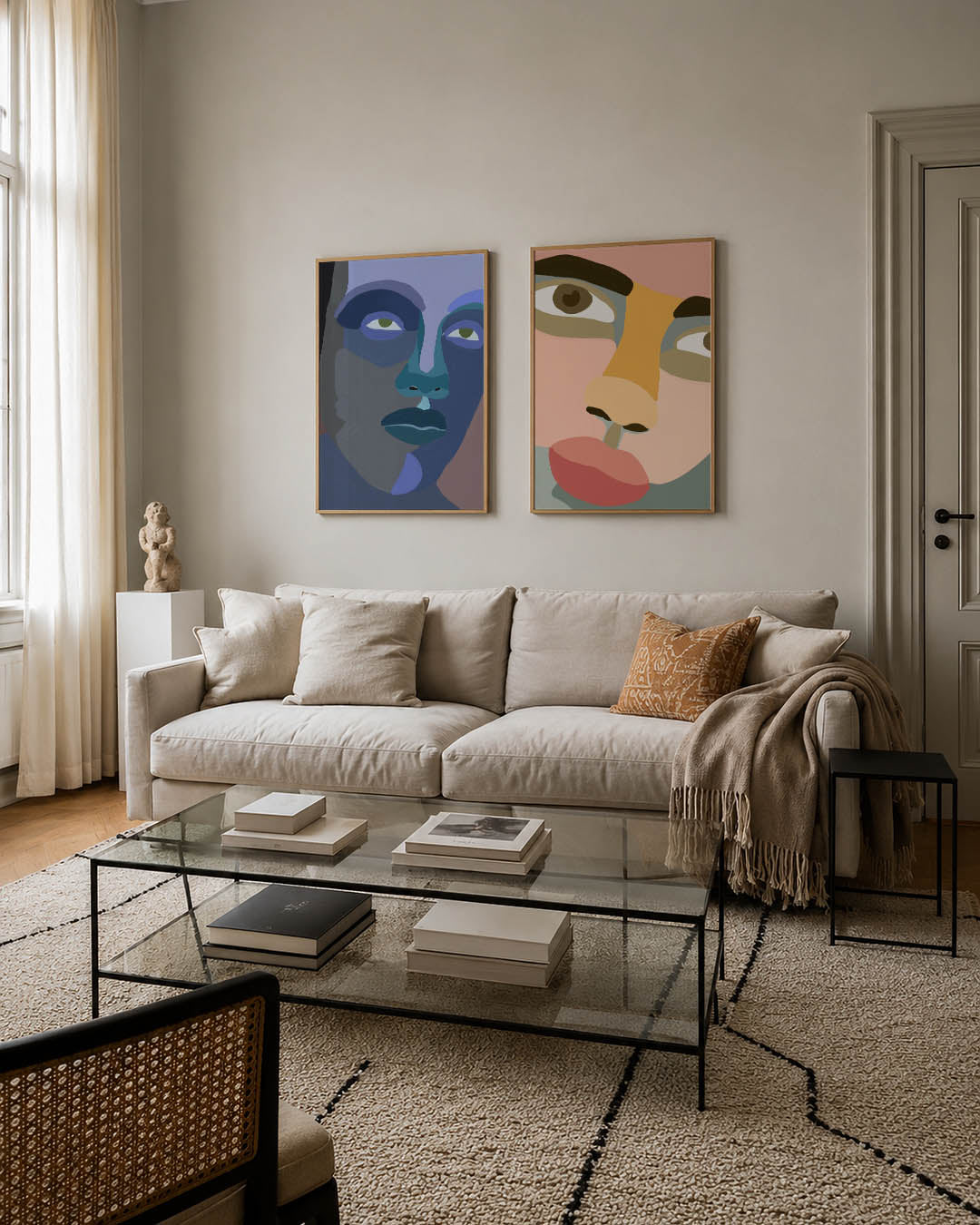 Kleurvlakken portret Posterset