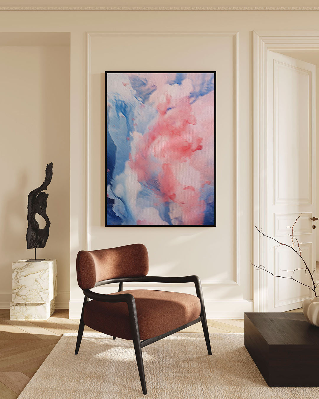 Vloeiende kleurencompositie Kunstwerk