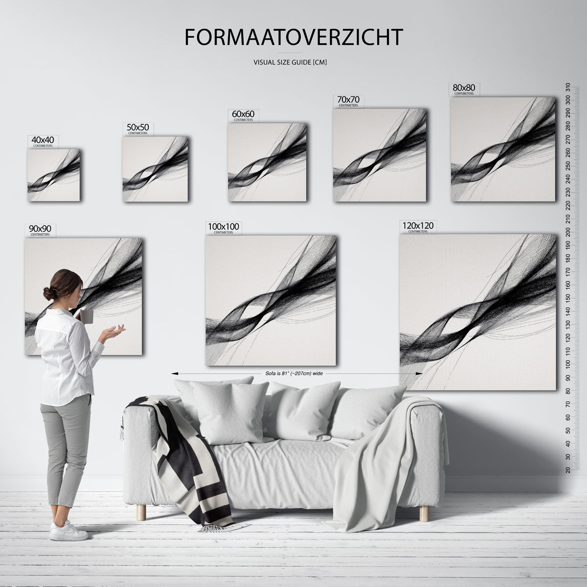 Vloeiende lijnen Poster