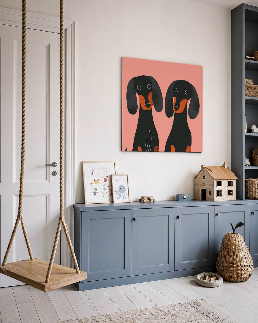 Honden illustratie Kunstwerk