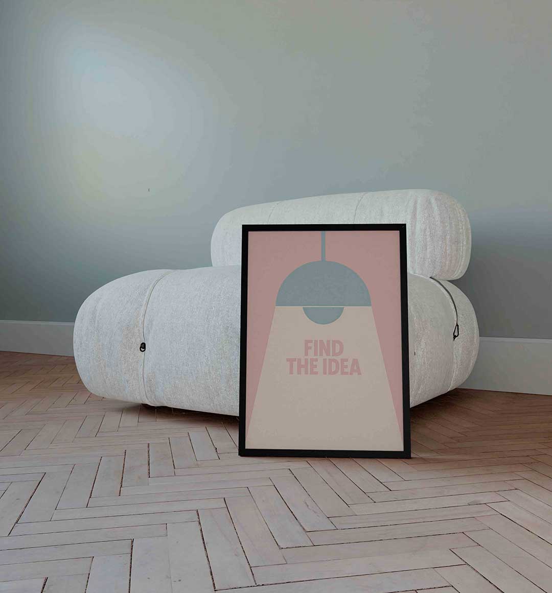 Lamp en tekst Poster