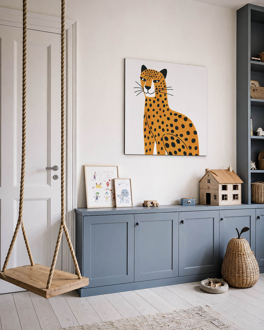 Gestileerde luipaard illustratie Kunstwerk