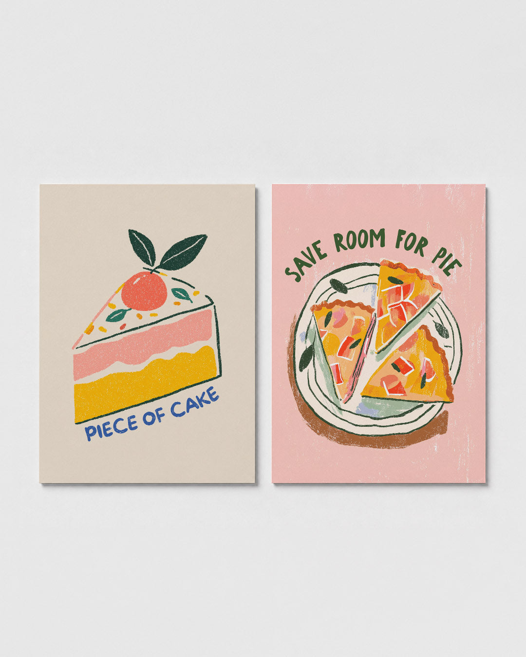 Speelse taartvormen Posterset
