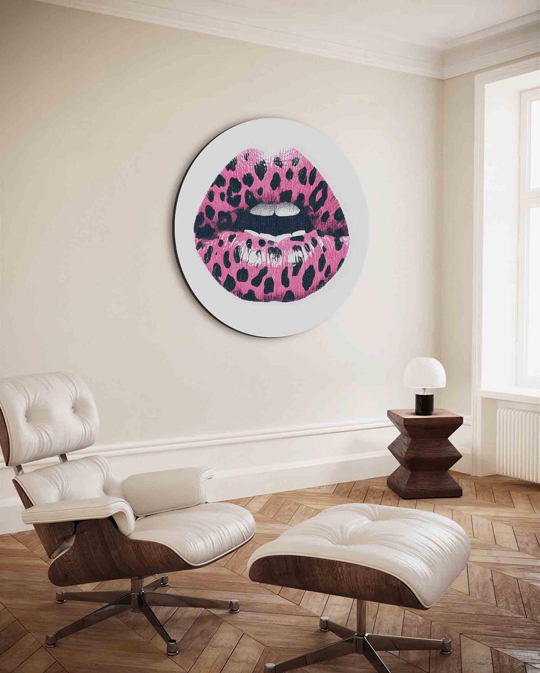 Roze lippen Muurcirkel