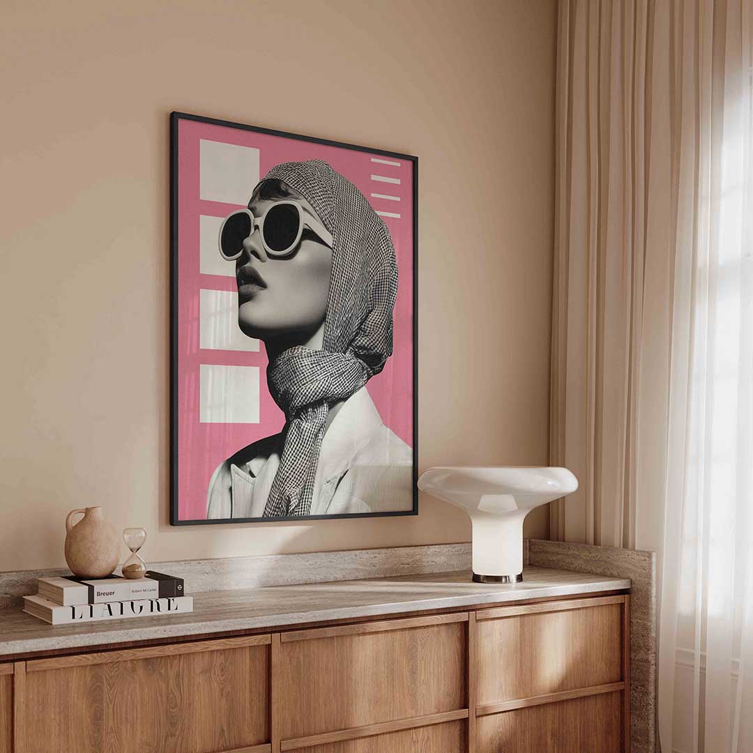 Vrouw met zonnebril Poster