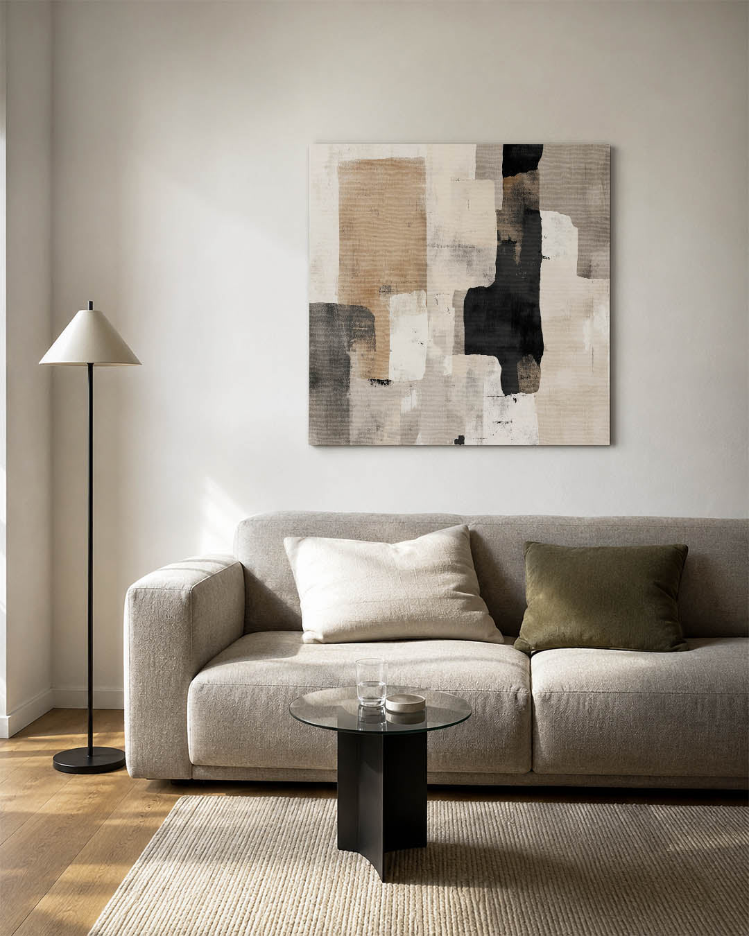 Geometrische vormen compositie Kunstwerk