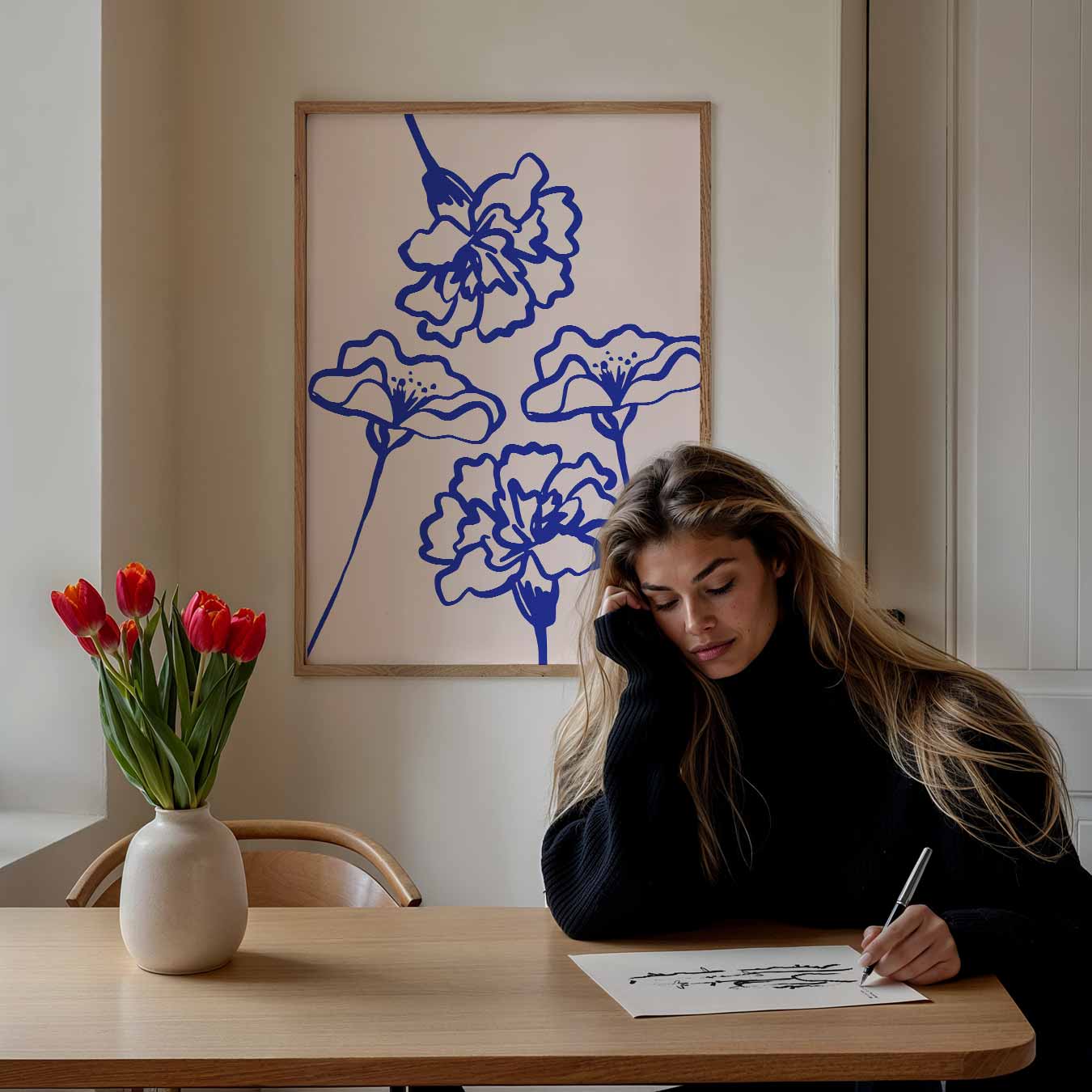 Moderne Bloemenpracht Poster-WallArtistic